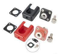 Bebykilemi 2PCS 200A connettore terminale batteria in rame ad alta corrente per accumulo di energia della batteria al litio, rosso e nero