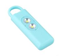 Bebykilemi Allarme personale con sirena da 130 db a LED, doppio stroboscopio e luci per un lungo periodo di autodifesa tempo di standby compatto stile ABS per donne, anziani e bambini (verde)