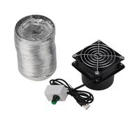 Bebykilemi Aspiratore di fumo a velocità regolabile, alimentato tramite USB, con tubo flessibile per saldatura e rimozione fumi (ventola più tubo da 3 m)