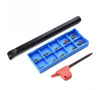 Bebykilemi Barra di alesatura per tornio da 12 mm, supporto per dispositivo di tornitura S12msducr07 con inserti in carburo Dcmt0702 Chiave T8 Plus finitura resistenza finitura per acciaio Plus High