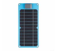 Bebykilemi Caricatore solare portatile per power bank, 5 V, 6 W, pannello solare compatto per escursionismo, ricarica del telefono all'aperto con uscita USB, compatibile con dispositivi da 5 V (blu)