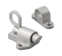 Bebykilemi Chiusura automatica a molla in lega di alluminio per porte a battente in alluminio solido, porta a chiusura automatica e ferramenta con bullone a molla, 58 x 44 mm, (grigio)