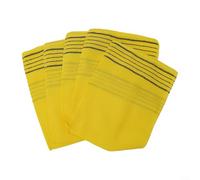 Bebykilemi Confezione da 5 panni da bagno esfolianti in stile coreano per scrub e massaggio, in poliestere e cotone, esfoliazione della pelle morbida ma efficace, 35,5 x 45,5 (giallo)