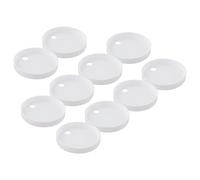 Bebykilemi Copri-vite in plastica per sedile WC, confezione da 10, resistente alla ruggine e impermeabile, per accessori da bagno, copertura decorativa bianca per 50 mm, 60 mm, 65 mm (60 mm)