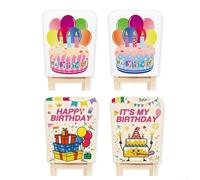 Bebykilemi Coprisedia per scuola e classe, confezione da 4 vivaci decorazioni per feste, lavabili in misto poliestere, 40 x 60 cm, double face