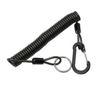 Bebykilemi Corda a molla per cordino da pesca, bobina a spirale anti-smarrimento da 1,2 m/2 m, con filo in acciaio a 7 fili, capacità di carico 50 kg, struttura in acciaio inossidabile + plastica (1,2