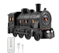 Bebykilemi Diffusore di oli essenziali a vapore, umidificatore USB da 300 ml, con telecomando, ultra silenzioso, 25 dB, con luci a LED a 7 colori, 2 modalità di spruzzo, colore nero