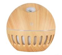 Bebykilemi Diffusore di oli essenziali da 130 ml, umidificatore alimentato tramite USB, con luci colorate, design con venature del legno, per aromaterapia, per casa, ufficio, viaggi