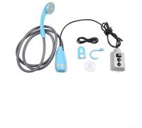Bebykilemi Doccia portatile da campeggio, ricaricabile tramite USB, pompa per doccia esterna, 12 V CC, kit di lavaggio auto per escursioni, viaggi, pulizia animali domestici, batteria da 2200 mAh