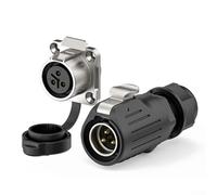 Bebykilemi EW-LP20 Connettore elettrico impermeabile IP68 industriale Flangia Socket con 3P Pins, Quick Connect per macchinari, sistemi fotovoltaici, automotive