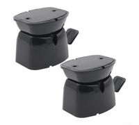 Bebykilemi Fermaporta per roulotte per camper, camper e rimorchi, fermaporta in nylon con per una facile installazione, design resistente all'usura, compatibile con bianco (2 pezzi nero)