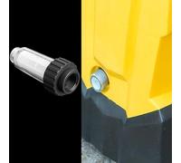 Bebykilemi Filtro dell'acqua compatibile con idropulitrici serie K2, ingresso G 3/4" M, pressione massima 175 PSI, max 60 °C, plastica trasparente e nera