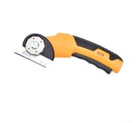Bebykilemi Forbici elettriche per tessuti, taglierino rotante senza fili, con ricarica di tipo C, per progetti di artigianato in pelle, cartone, utensili da taglio professionali (giallo)