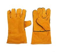 Bebykilemi Guanti professionali per saldatura, in pelle bovina, ignifughi, resistenti al calore, guanti da lavoro per saldatura industriale fai da te, compatibili con