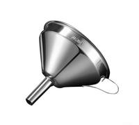 Bebykilemi Imbuto in acciaio inox per uso in cucina con comodo manico, in metallo per trasferire liquidi e merci secche fini in bottiglie, barattoli o contenitori (L)