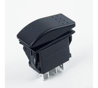 Bebykilemi Interruttore a bilanciere DPDT ON-OFF-ON a 7 pin con 2 LED blu, 12 V 20 A/24 V 10 A impermeabile auto camion interruttore di controllo marino per veicoli fuoristrada, 1 pezzo