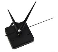 Bebykilemi Kit di riparazione per meccanismo dell'orologio al quarzo, con motore in plastica nera, mandrino e lancette per la realizzazione o la sostituzione di orologi da parete, compatibile con