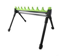 Bebykilemi Kit di supporto per canna da pesca telescopico a 2 sezioni, con tappo per porta canna da pesca, pesce persico lungo e custodia in lega di zinco, rivestimento in EVA nero e