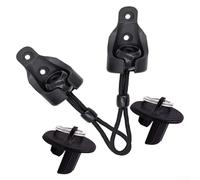 Bebykilemi Kit elastico antivento per tende a rullo, confezione da 2 cinghie di tensione per parasole, cordino di fissaggio in plastica per un'installazione sicura all'ombra all'aperto, (nero)