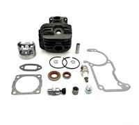 Bebykilemi Kit pistone cilindro a foro grande per motoseghe 026 M 60 026PRO - 44,7 mm, trattato termicamente, design di grande dissipazione del calore, per Nikasil placcato,