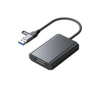 Bebykilemi Lettore di schede USB 3.2 ad alta velocità 10 Gbps per CFexpress tipo A/tipo B, schede di memoria SD/TF4.0, corpo in lega di alluminio con dissipazione del calore e protezione dei dati