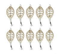 Bebykilemi Mangiatoia per esche in lega di rame per pesca alla carpa, con gabbia da 88 x 24 mm, compatibile con ganci multipli, confezione da 10/24 pezzi (10 pezzi)