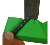 Bebykilemi Maschera guida per affilare punte da trapano per smerigliatrice da banco, strumento di ripristino angolare di 118° e 135°, polimero resistente all'usura ad alta densità, compatibile con