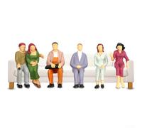 Bebykilemi Modellino dipinto di personaggi ferroviari in scala 1:50, altezza 36 mm, stili misti, set da 25 pezzi, per stazioni ferroviarie e paesaggistiche stradali