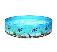 Bebykilemi Piscina pieghevole da 297 l, in plastica dura, per bambini, famiglia, cortile, giardino, portatile, non gonfiare, piscina estiva da 122 cm