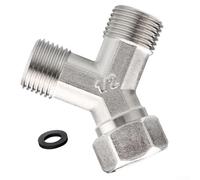 Bebykilemi Plus Yshaped Dual Tap Splitter 1/2 Lasting Bsp Connettore per lavastoviglie Ki Lavatrice Raccordo idraulico lungo pollici per fornitura di acqua calda e fredda in rame domestico