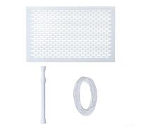 Bebykilemi Protezione per piscina con rete protettiva per foglie e drenaggio a bordo piscina, con asta telescopica e corda elastica da 9,8 m