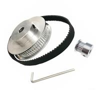 Bebykilemi Puleggia folle per cinghia dentata in lega di alluminio con 20 e 60 denti, foro da 8 mm, ruota sincrona larga 6 mm per stampanti 3D, fresatrici, attrezzature di perforazione