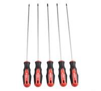 Bebykilemi Set di 5 cacciaviti extra lunghi da 400 mm con punta magnetica e manico ergonomico in gomma, asta in acciaio al cromo vanadio