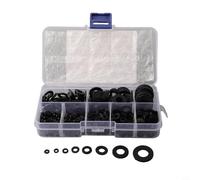 Bebykilemi Set di 500 rondelle in nylon con scatola di plastica, rondelle piatte isolate per viti M2-M10, nero