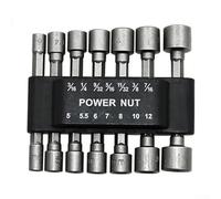 Bebykilemi Set di punte per cacciavite a bussola esagonale con punte per cacciavite, gambo da 1/4 di pollice per trapani a batteria, acciaio al cromo vanadio, sabbiato e trattato termicamente, per