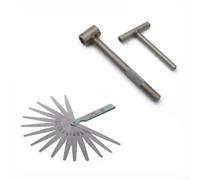Bebykilemi Set di strumenti per la regolazione della valvola del motore del motociclo con 17 spessimetri lama 0,02-,00 mm e 3 chiavi per valvole per manutenzione e riparazione moto (B)