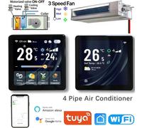 Beca BAC-2005ELW Termostato WiFi Fan Coil a 4 Tubi, Valvola ON/OFF, 3 Velocità