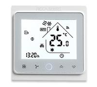 BecaSmart Serie 002 Termostato Smart WiFi per Ventilconvettore 4 Tubi Touch Screen Sostenere il controllo a distanza e il controllo della voce per i telefoni cellulari Bianco