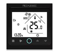 BecaSmart Serie 002 Termostato Smart WiFi per Ventilconvettore 4 Tubi Touch Screen Sostenere il controllo a distanza e il controllo della voce per i telefoni cellulari Nero