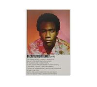 Because The Internet Donald Glover- Poster impermeabile da parete, su tela, adatto per ufficio, camera da letto, soggiorno, poster senza cornice, stile 20 x 30 cm
