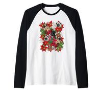 Because Xmas Pug Maglia con Maniche Raglan
