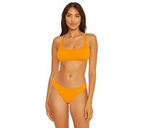 Becca by Rebecca Virtue Ophelia Bralette Bikini Top, Orange Burst., M