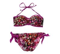 Becca Costume Da Bagno Donna Stampato Con Nodo Laterale 2 Pezzi, Viola, Medio