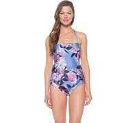 Becca Di Rebecca Virtue Top Tankini Halter V-Hem Orchidea Bloom Donna Multi S