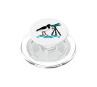 Beccaccia di mare col cannocchiale per il birdwatching arte PopSockets PopGrip per MagSafe
