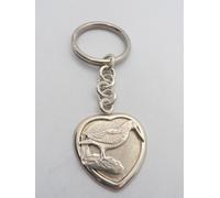 Beccaccia : Portachiavi a Cuore in Argento 925 - Uccello - Caccia - Cacciatore