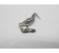 Beccaccia : Spilla da giacca ( pins ) in Argento 925 - Uccello - Volatile