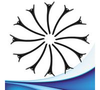Becchi Cicogna Lunghi 12 pz Neri - Fermagli per capelli a becco di cicogna o d'anatra Hair Clip per capelli tipo professionale pinze adatte allo styling dei capelli. Prodotto per Salone e/o casa.