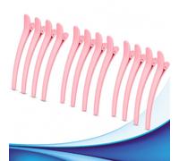 Becchi Cicogna Lunghi 12 pz Rosa - Fermagli per capelli a becco di cicogna o d'anatra Hair Clip per capelli tipo professionale pinze adatte allo styling dei capelli. Prodotto per Salone e/o casa.