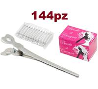 BECCHI DI CICOGNA IN ALLUMINIO 144PZ PER ACCONCIATURE PARRUCCHIERE PROFESSIONALE